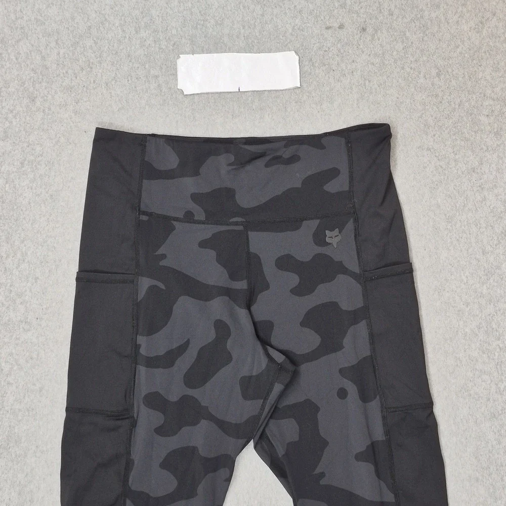 Fox Racing Women Activewear Pants L Black Camouflage Biker Running Legging